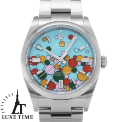ロレックス / ROLEX オイスターパーペチュアル 41 / OYSTER PERPETUAL 41 124300 セレブレーションモチーフ ターコイズブルー メンズ 時計